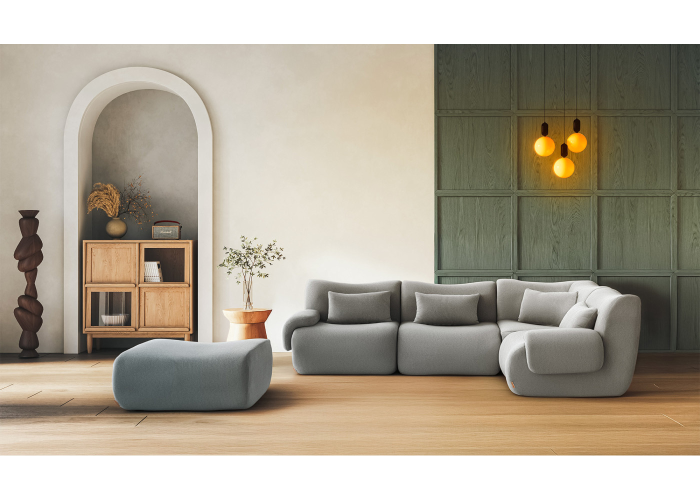 Canapé modulable sofaTIME trois modules