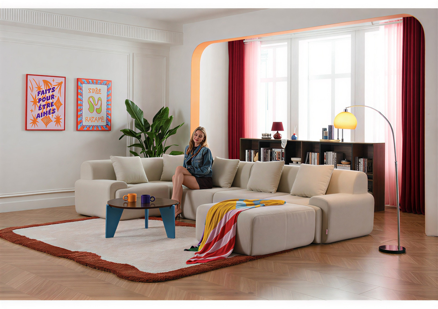 SofaMOUS modular corner sofa with five modules